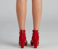 Bring On The Glitz Rhinestone Block Heels