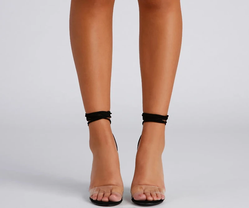 All That Shines Rhinestone Block Heels