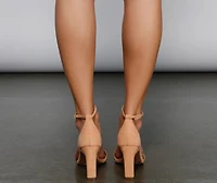 Style It Up Faux Suede Block Heels