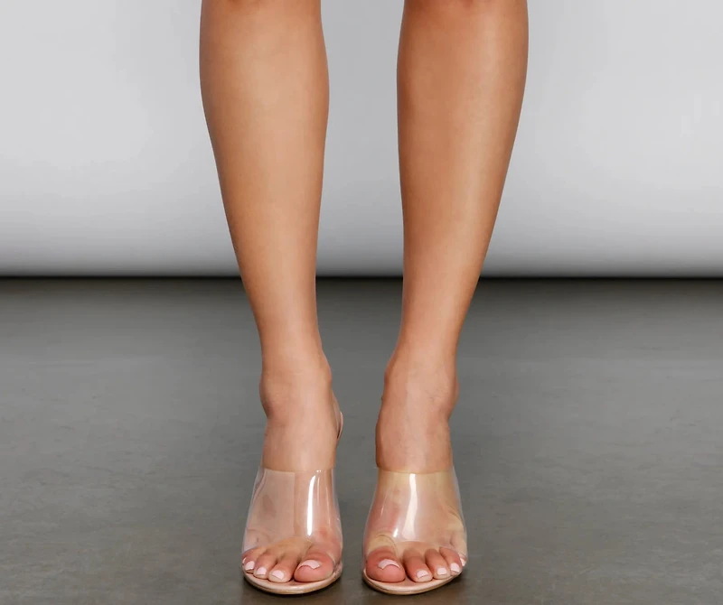 Perfect Match Clear Heel Mules