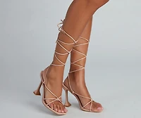 All That Glamour Faux Leather Heels