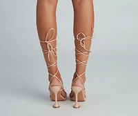 All That Glamour Faux Leather Heels