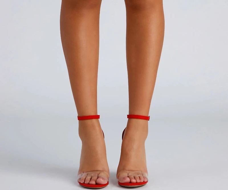 Clear The Way PVC Block Heels