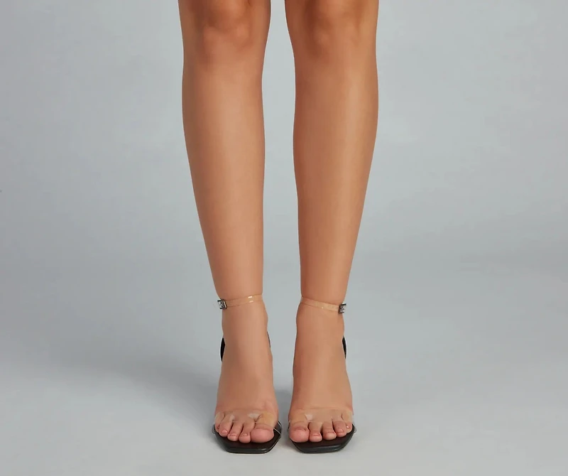 Crystal Clear Lucite Heels