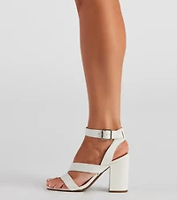 Step It Up Faux Nubuck Block Heels