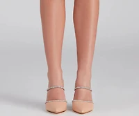 Elevated Glamour Rhinestone Detail Pumps