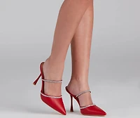 Elevated Glamour Rhinestone Detail Pumps