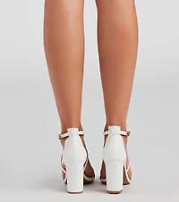 Work It Out Crisscross Strap Block Heels