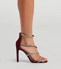 Wrapped Rhinestone Stiletto Heels