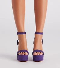 Sassy Style Rhinestone Platform Heels