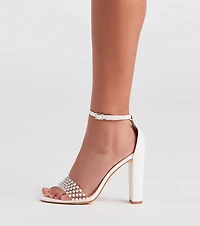 Sweet Dream Faux Pearl Block Heels