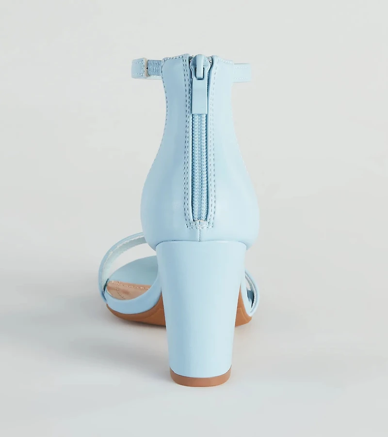 Take A Spin Chic Basic Block Heels