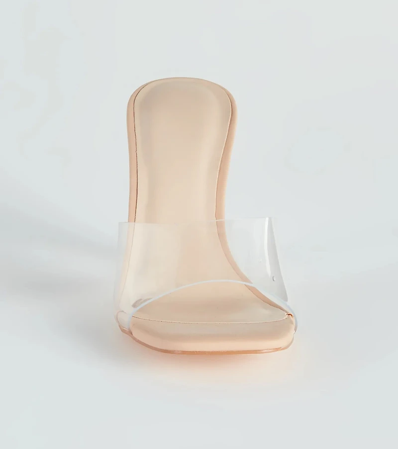 A Touch Of Chic Clear-Heel Mules