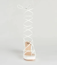 Chic Strut Lace-Up Platform Block Heels