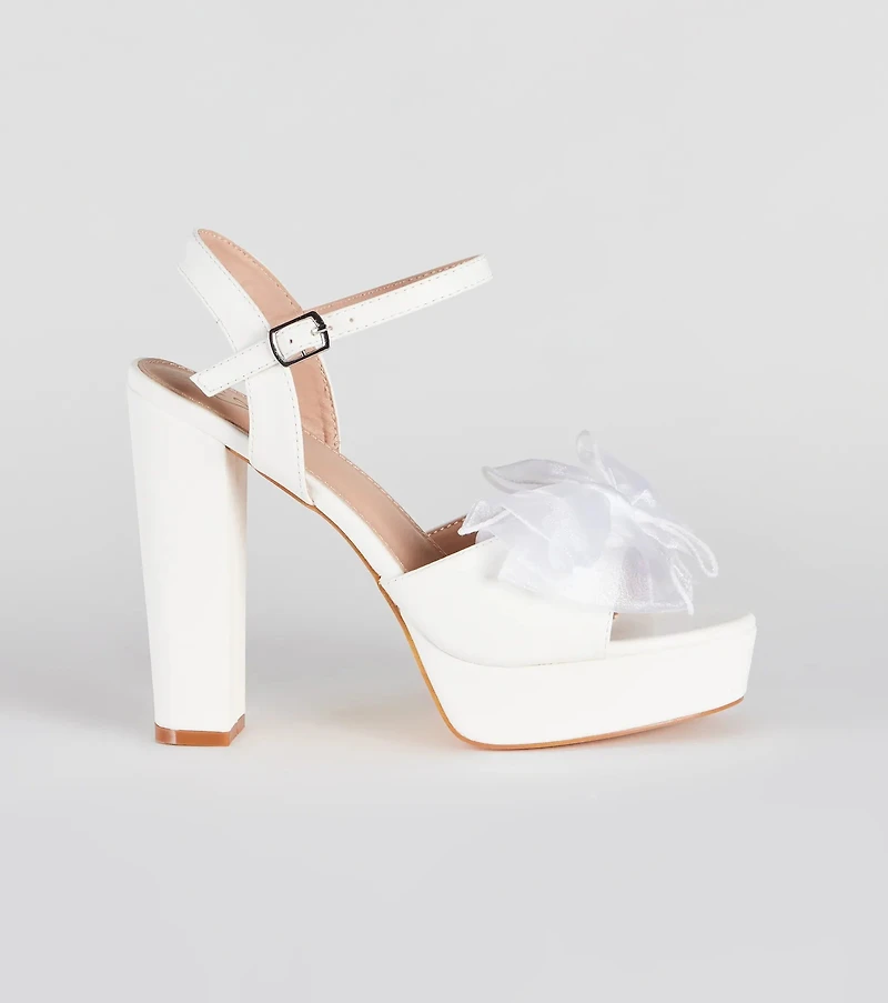 Gorgeous Statement Bow Platform Heels