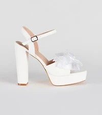 Gorgeous Statement Bow Platform Heels