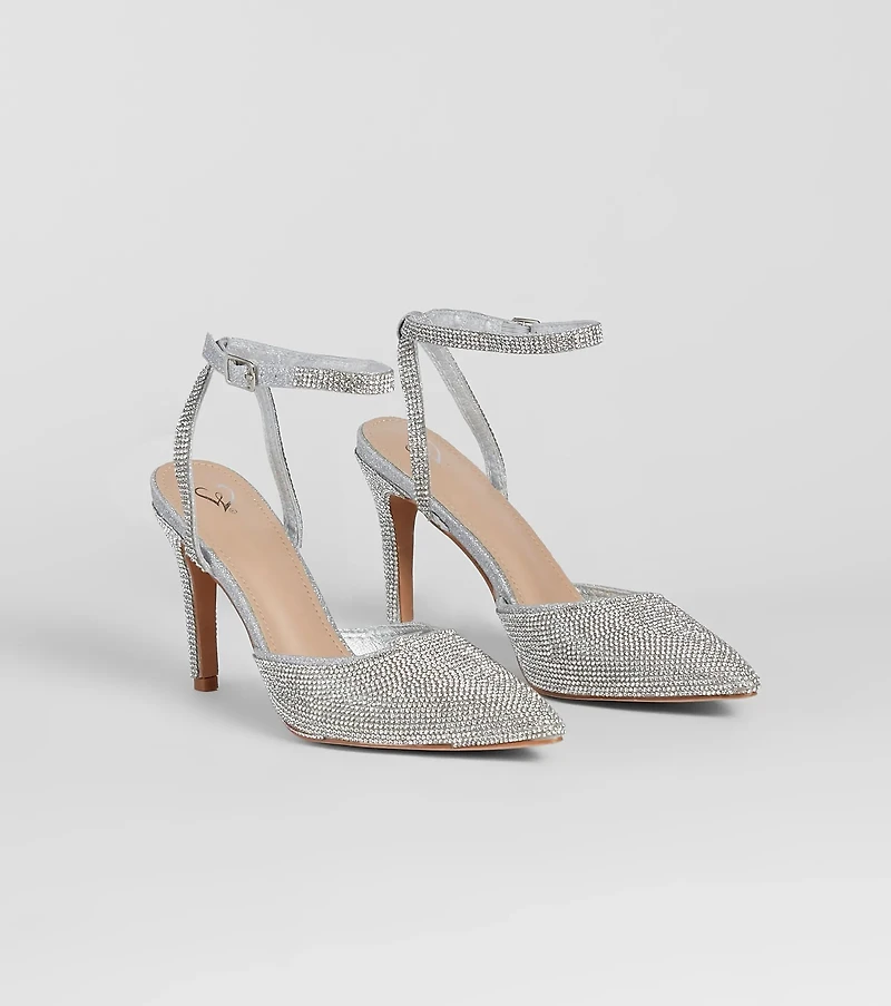 Here For The Glamour Rhinestone Stiletto Pumps