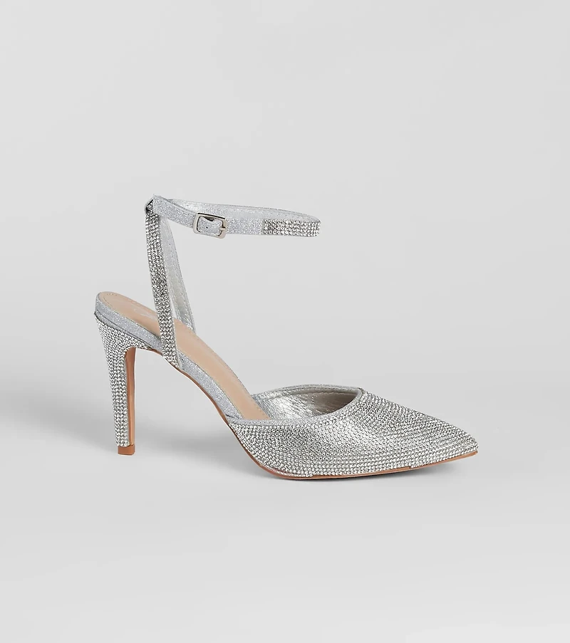 Here For The Glamour Rhinestone Stiletto Pumps