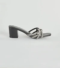 Time To Sparkle Rhinestone Low-Heel Mules