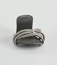 Time To Sparkle Rhinestone Low-Heel Mules