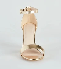 Party Savvy Metallic Block Heels