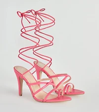 Strapped Stunner Lace-Up Stiletto Heels