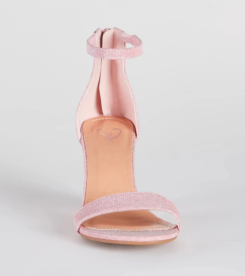 Sparkle Step Glitter Lurex Block Heels