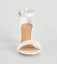Classic Choice Faux Leather Block Heels