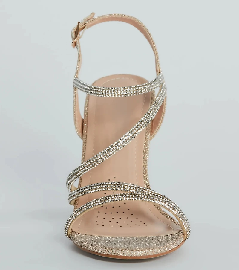 Miss Marvelous Rhinestone Block Heels