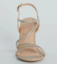 Miss Marvelous Rhinestone Block Heels