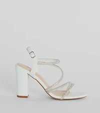 Miss Marvelous Rhinestone Block Heels