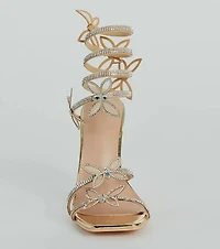 Butterfly Kiss Metallic Stiletto Heels