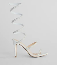 Endless Luxe Faux Pearl Spiral Stiletto Heels