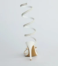 Endless Luxe Faux Pearl Spiral Stiletto Heels
