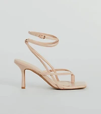 Eye-Catching Pop Strappy Thong Stiletto Sandals
