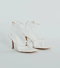 Eye-Catching Pop Strappy Thong Stiletto Sandals