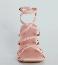 On Repeat Strappy Faux Leather Stiletto Heels