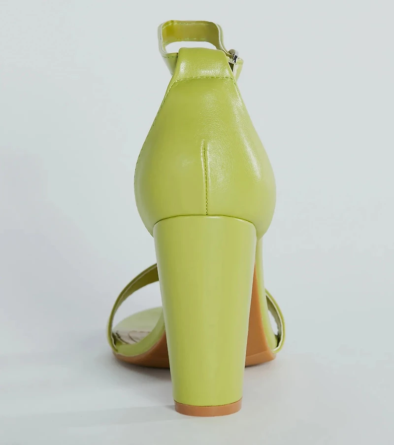 Simply Sophisticated Faux Leather Block Heels
