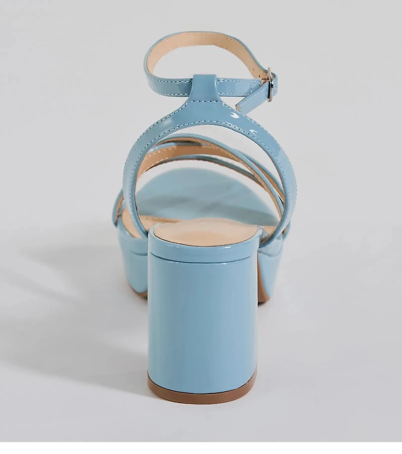 Flirty Sophistication Strappy Platform Block Heels