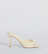 Adorable Finesse Knit Bow Stiletto Heels