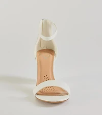 Smooth And Chic Faux Leather Block Heels