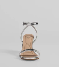 Pretty Metallic Basic Block Heels