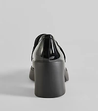 Girl On The Go Platform Block Heel Loafers