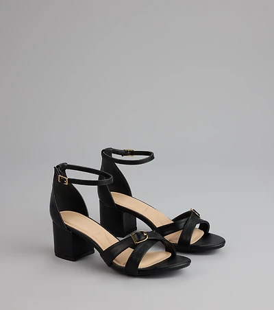 Style Pop Square Toe Nubuck Stiletto Heels