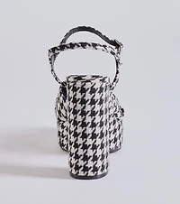 Style Icon Houndstooth Platform Knot Block Heels
