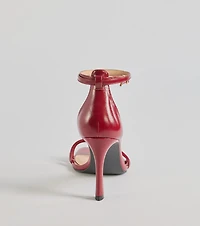 Sleek Moves Faux Leather Stiletto Heels