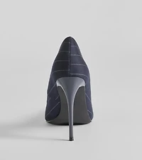 Pursuit Of Chic Pinstriped Stiletto Pumps