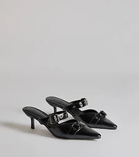 Chic Strut Faux Leather Stiletto Heels