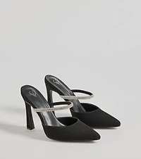 Chic Shine Rhinestone Strap Stiletto Pumps