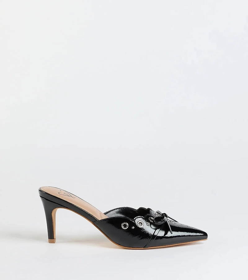 Sweetest Gift Closed Toe Bow Stiletto Pumps